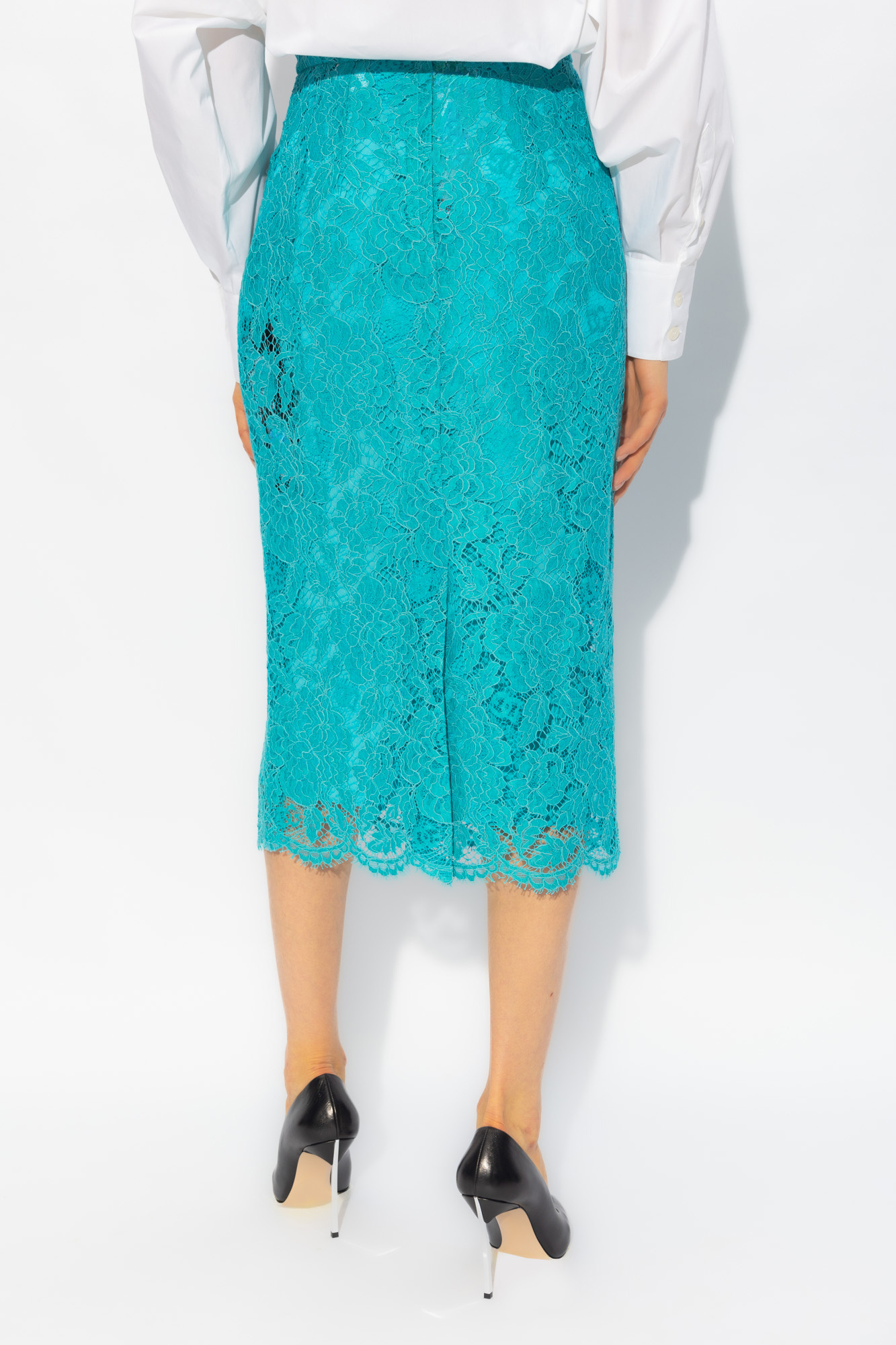 Blue Lace skirt Dolce & Gabbana - SchaferandweinerShops